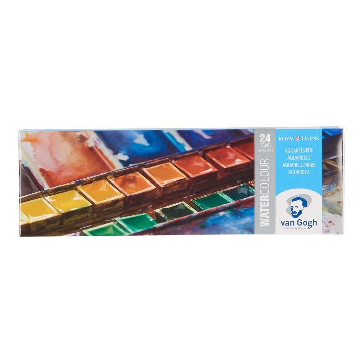 Colori ad acquerello in una scatola di metallo Van Gogh | scegli un set