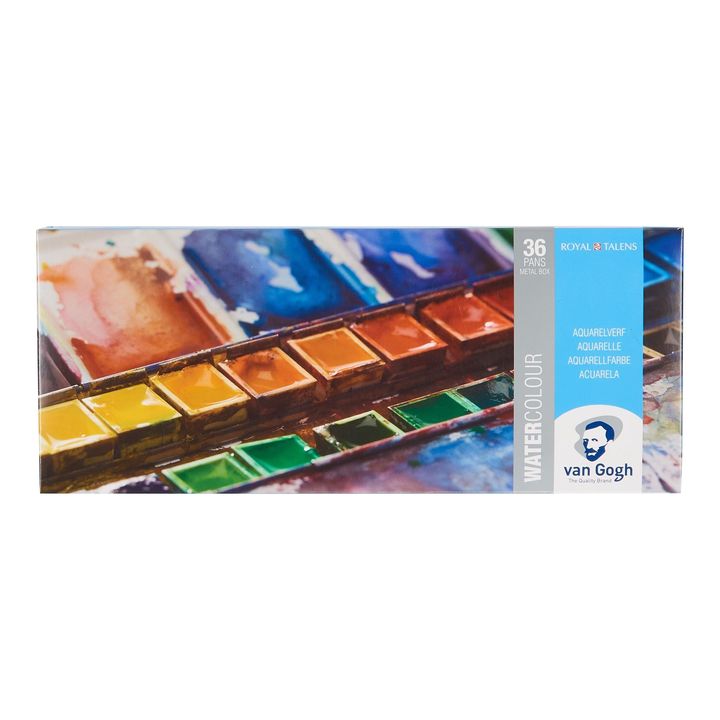 Colori ad acquerello in una scatola di metallo Van Gogh | scegli un set