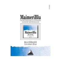 Colori ad acquerello MAIMERI Blu – mezzo godet 1,5 ml – Blu ceruleo
