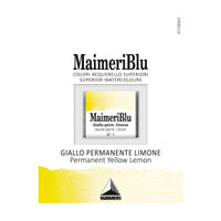 Colori ad acquerello MAIMERI Blu – mezzo godet 1,5 ml – Giallo permanente limone