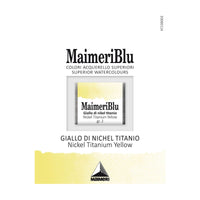 Colori ad acquerello MAIMERI Blu – mezzo godet 1,5 ml – Giallo titanio di nichel