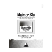 Colori ad acquerello MAIMERI Blu – mezzo godet 1,5 ml – Nero di carbonio