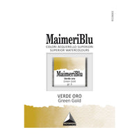Colori ad acquerello MAIMERI Blu – mezzo godet 1,5 ml – Oro verde