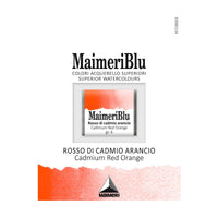 Colori ad acquerello MAIMERI Blu – mezzo godet 1,5 ml – Rosso arancio di cadmio