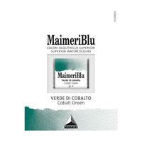 Colori ad acquerello MAIMERI Blu – mezzo godet 1,5 ml – Verde cobalto