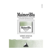 Colori ad acquerello MAIMERI Blu – mezzo godet 1,5 ml – Verde Vescica