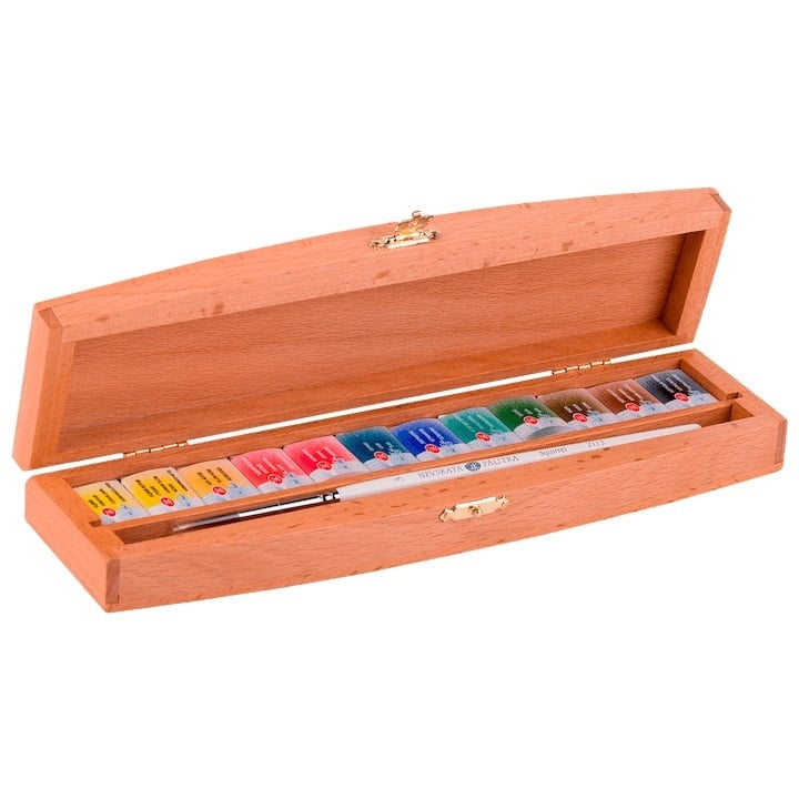 Colori ad acquerello White Nights nella scatola di legno | sceglie set