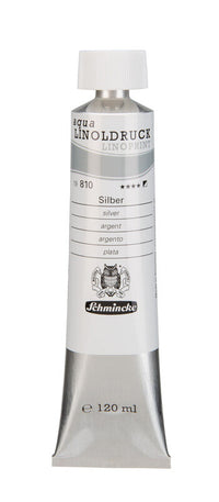 Colori per linoleografia Schmincke aqua-LINOPRINT 120 ml – 810 Argento