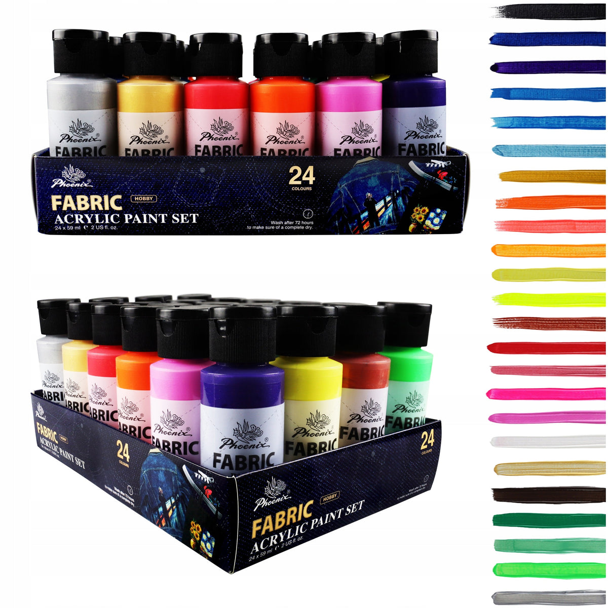 Colori per tessuti Phoenix 24 x 59 ml