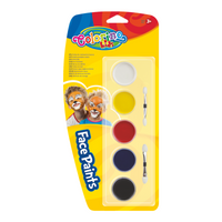 Colorino colori per il viso compatti con pennello – 5 colori