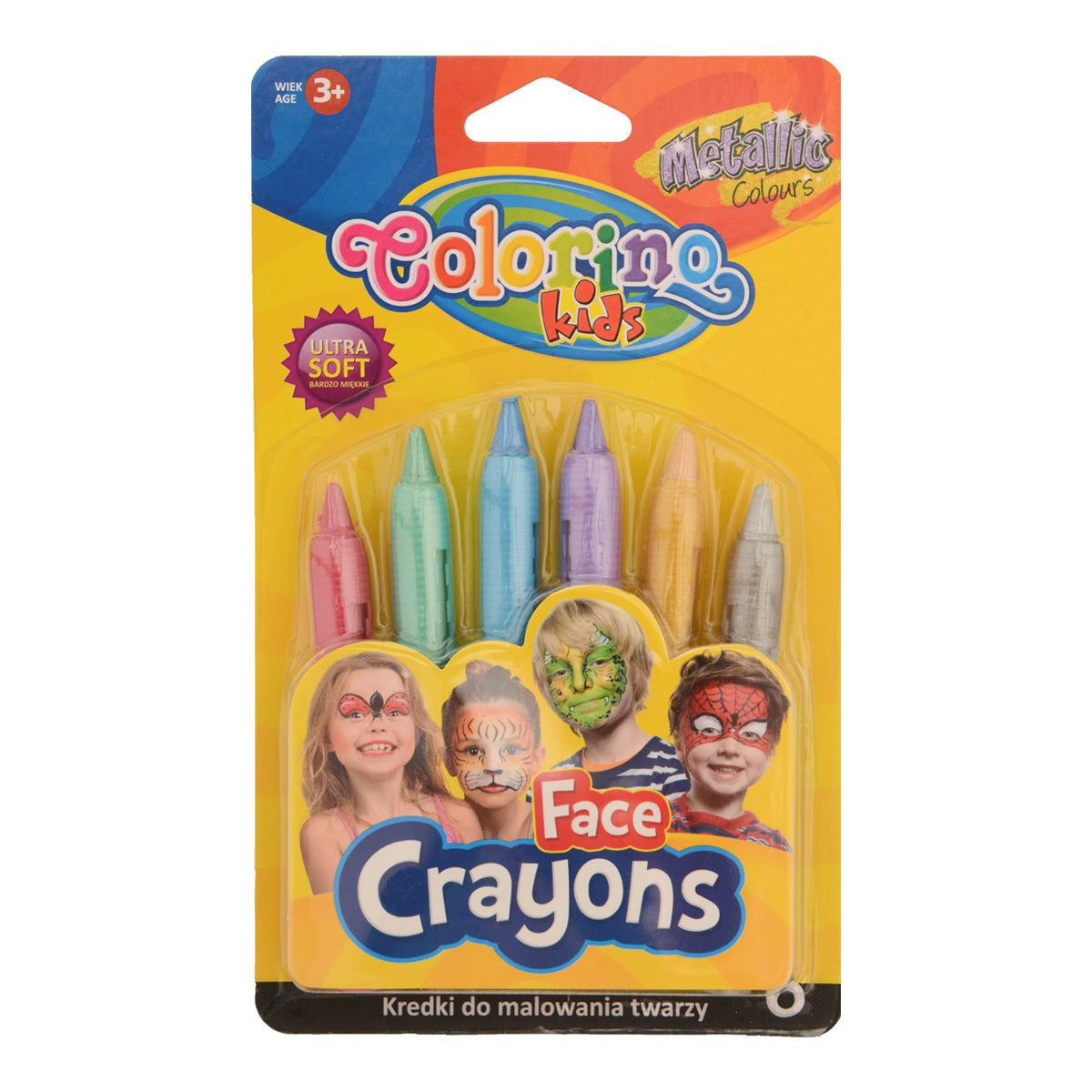 Colorino colori per il viso metallizzati a stick, 6 colori