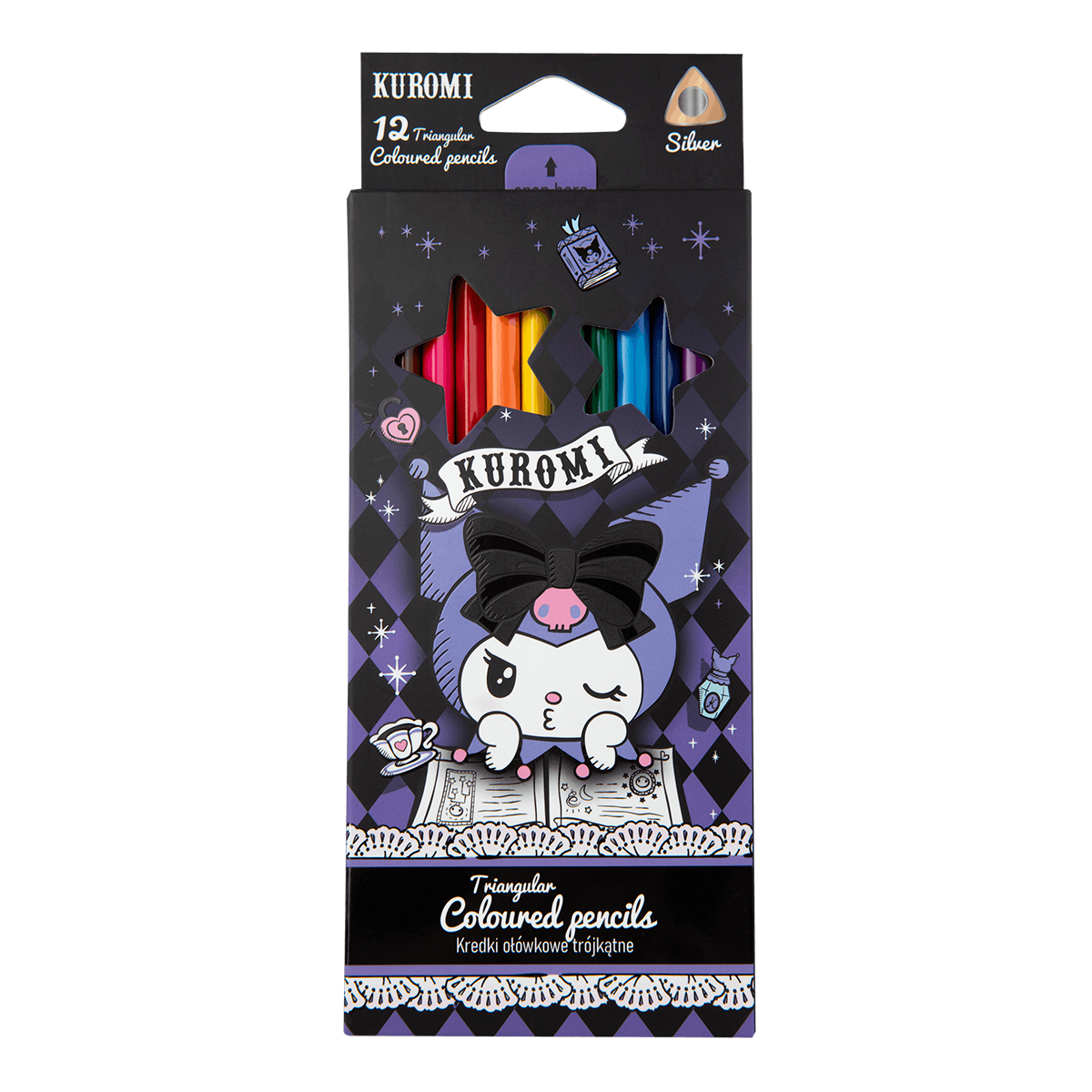 Colorino matite colorate triangolari Kuromi, 12 colori