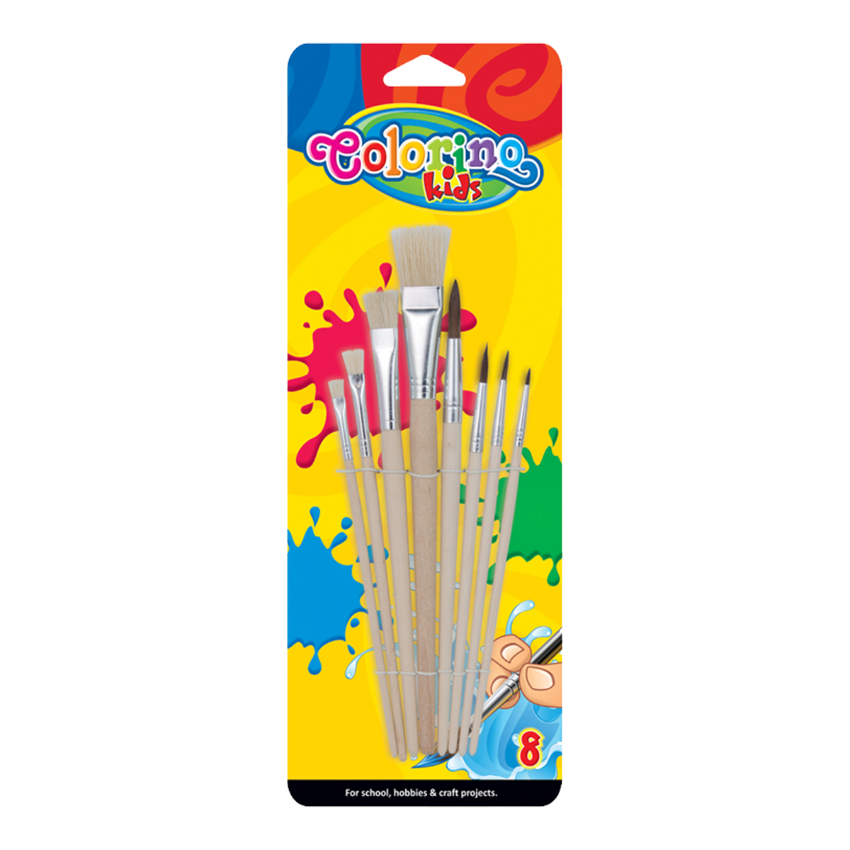 Colorino set di pennelli - piatti e tondi, 8 pz