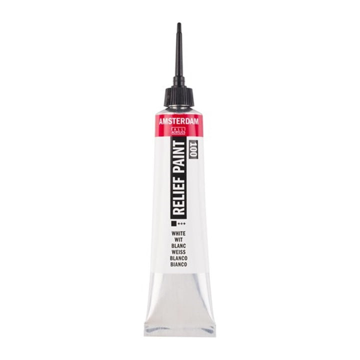 Contour AMSTERDAM Relief Paint 20 ml | scegli una tonalità - bianco