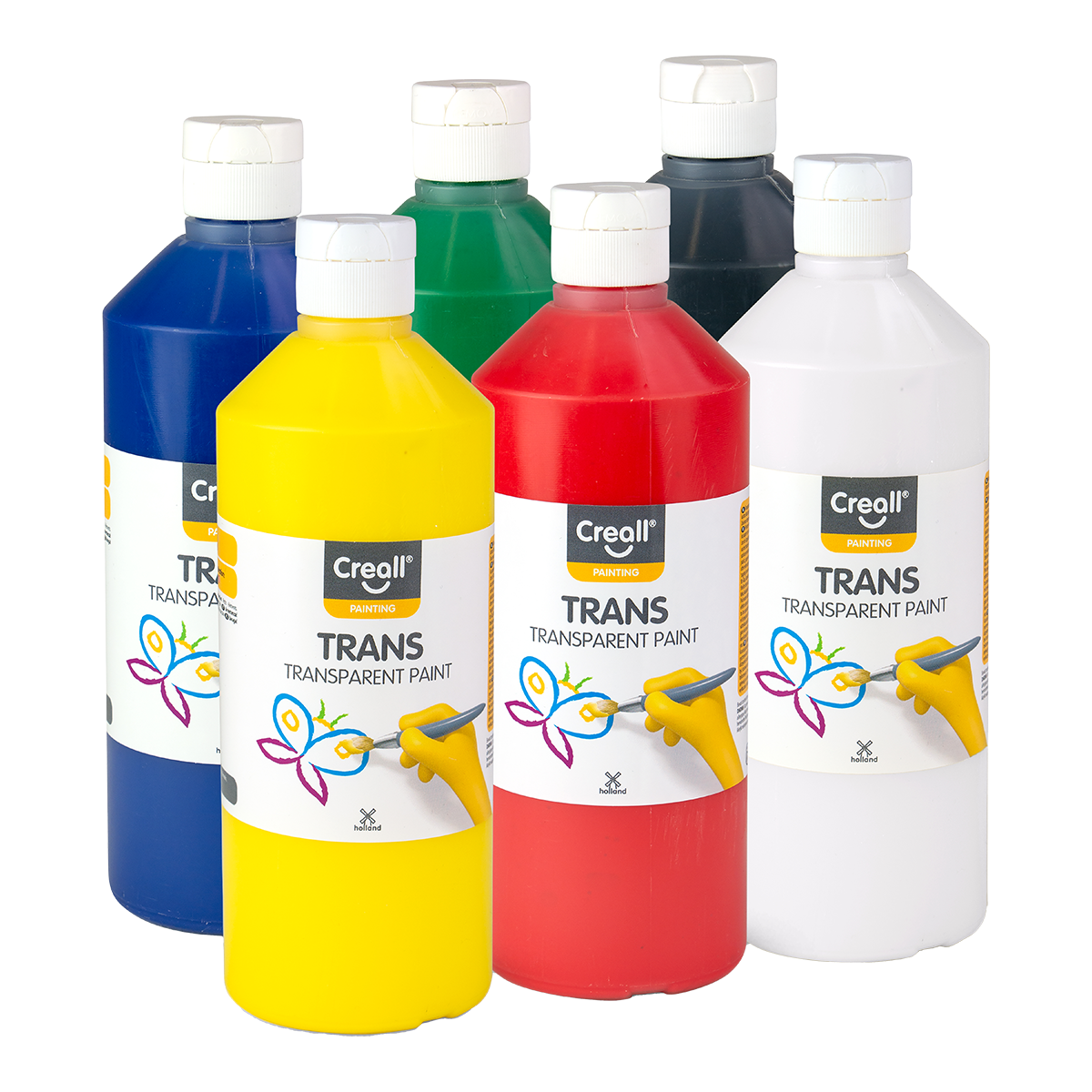 Creall set di colori trasparenti Trans, 6 × 500 ml