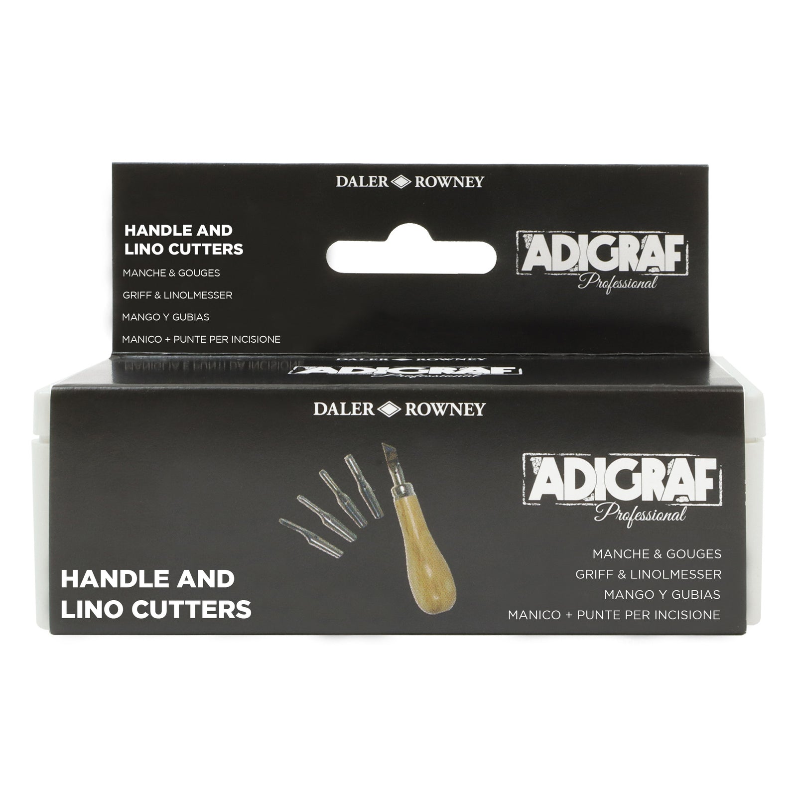 DALER ROWNEY Adigraf set professionale di sgorbie per linoleografia 5 pz