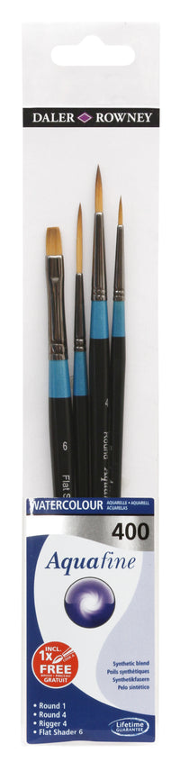 DALER ROWNEY Aquafine 400 set di pennelli per acquerello - 4 pz