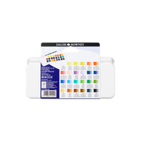 DALER ROWNEY Aquafine set da viaggio acquerello 24 mezzi godet con pennello