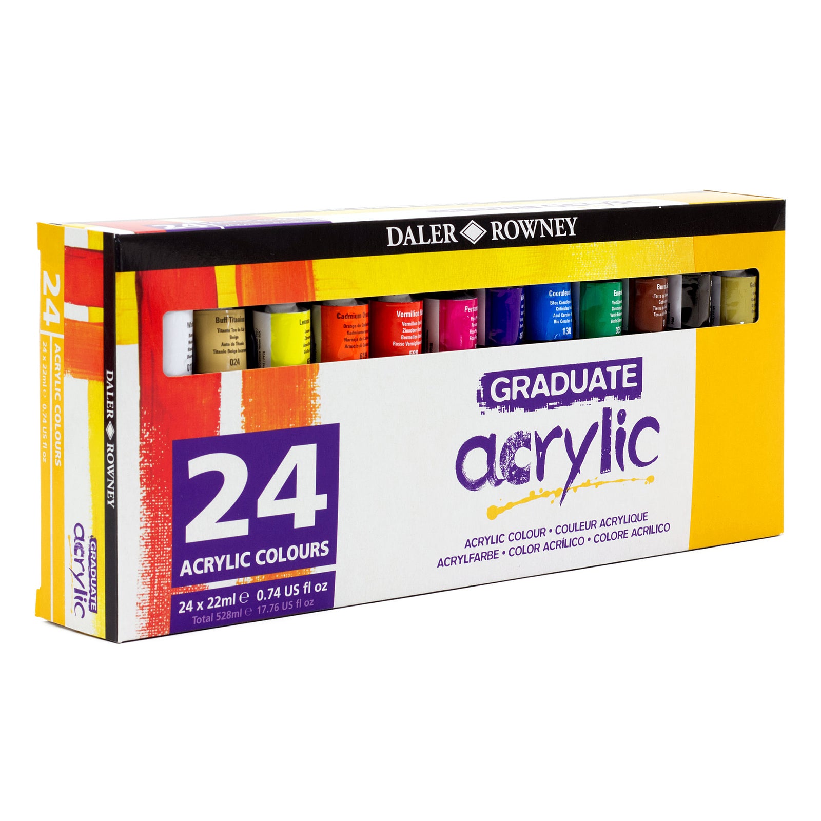 Set di colori acrilici DALER ROWNEY Graduate 24 x 22 ml
