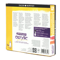 DALER ROWNEY Graduate set di colori acrilici 5 x 120 ml