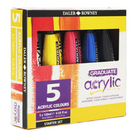 DALER ROWNEY Graduate set di colori acrilici 5 x 120 ml