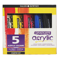 DALER ROWNEY Graduate set di colori acrilici 5 x 120 ml