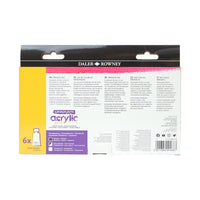 DALER ROWNEY D&R Graduate set di colori acrilici metallizzati 6 x 75 ml