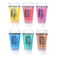 DALER ROWNEY D&R Graduate set di colori acrilici metallizzati 6 x 75 ml