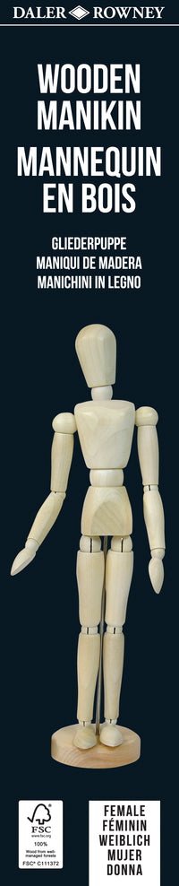 Manichino in legno donna DALER ROWNEY - 30 cm