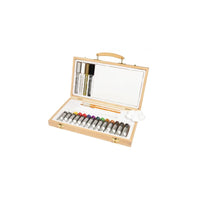 DALER ROWNEY Simply set di colori acrilici in valigetta di legno 26 pz