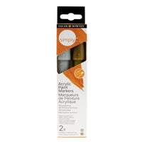 DALER ROWNEY Simply set di pennarelli acrilici oro e argento 2 pz