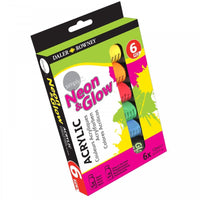 DALER ROWNEY D&R Simply set di colori acrilici neon 6 x 12 ml
