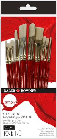 DALER ROWNEY Simply set di pennelli per pittura a olio 10 pz