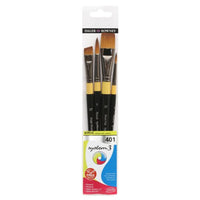 DALER ROWNEY System3 set di pennelli per acrilico SH 401 4 pz