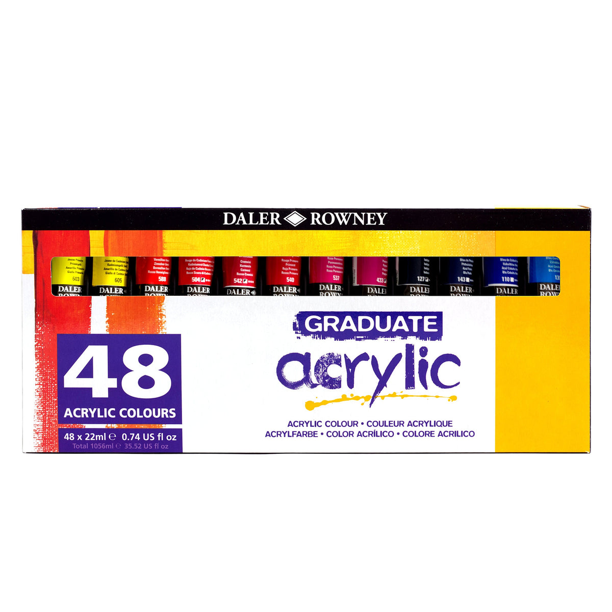 DALER ROWNEY Graduate set di colori acrilici 48 x 22 ml