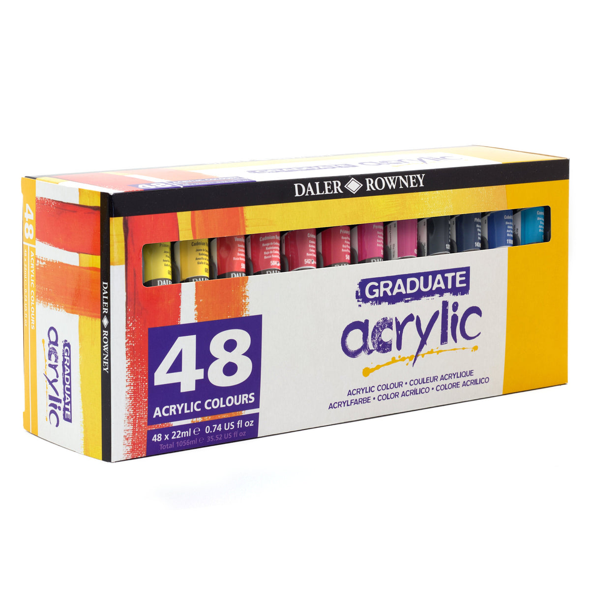 DALER ROWNEY Graduate set di colori acrilici 48 x 22 ml