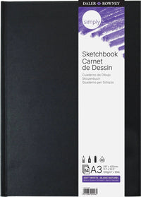 DALER ROWNEY Simply sketchbook extra bianco 100 g 54 fogli A3 rilegato a libro