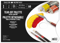 DALER ROWNEY tavolozza a strappo per colori a olio 35,5 x 25,4 cm, 50 fogli