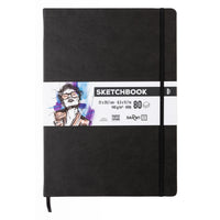 DARWI blocco da disegno Black A4 140 g 80 fg
