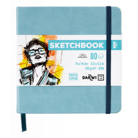 DARWI blocco da disegno Soft Blue 14 x 14 cm 140 g 80 fogli