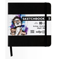 DARWI blocco da schizzi Black 14 x 14 cm, 140 g/m2, 80 fogli