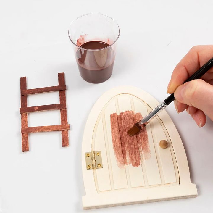 Decorazione in legno Porticina con cerniere — immagine 6