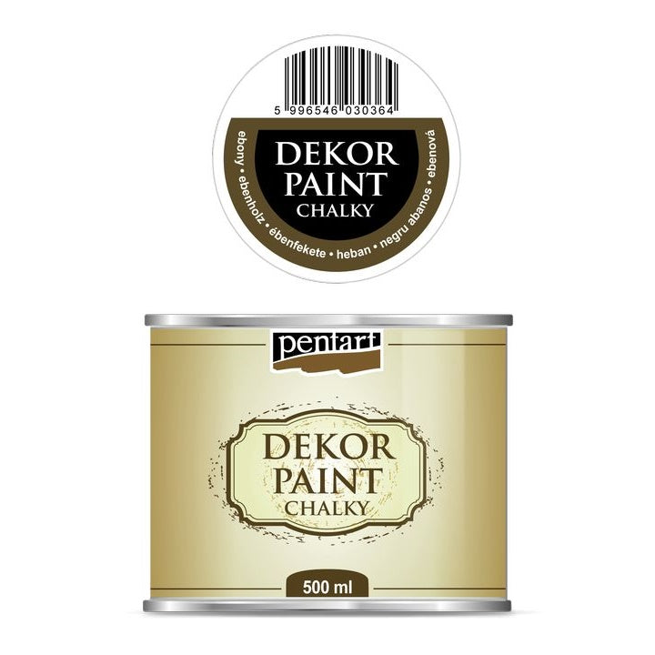 Gessetto decorativo Chalky Pentart 500 ml – Ebano