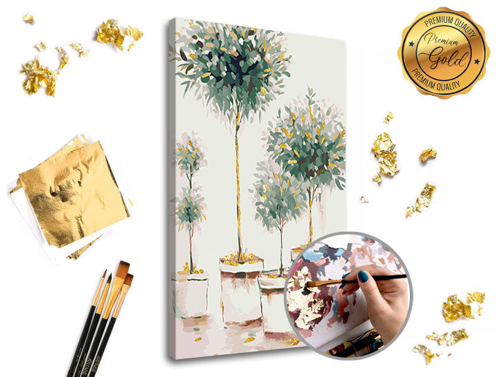 Dipingere con i numeri PREMIUM GOLD | Piantagione di alberi