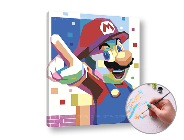 Dipingere per numeri SUPER MARIO – sul telaio