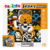 Disegni da colorare in velluto Carioca 4 pz – VAN ORTON Arte