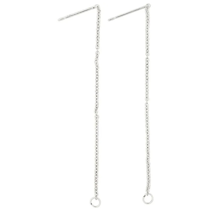 Orecchini con piercing lunghi e loop – Argento