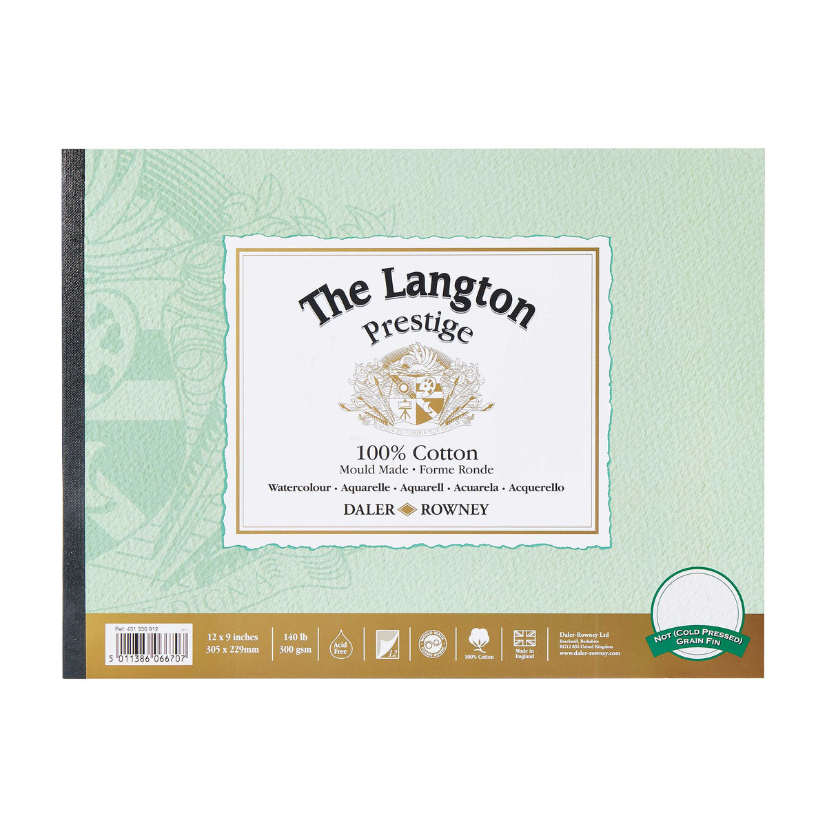 Blocco per acquerello DALER ROWNEY The Langton Prestige 300 g/m² – 12 fogli – 22,9 × 30,5 cm