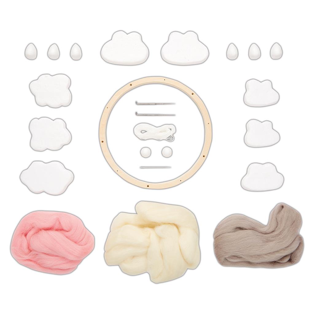 DOCRAFTS kit creativo per infeltrimento ad ago – acchiappasogni rosa