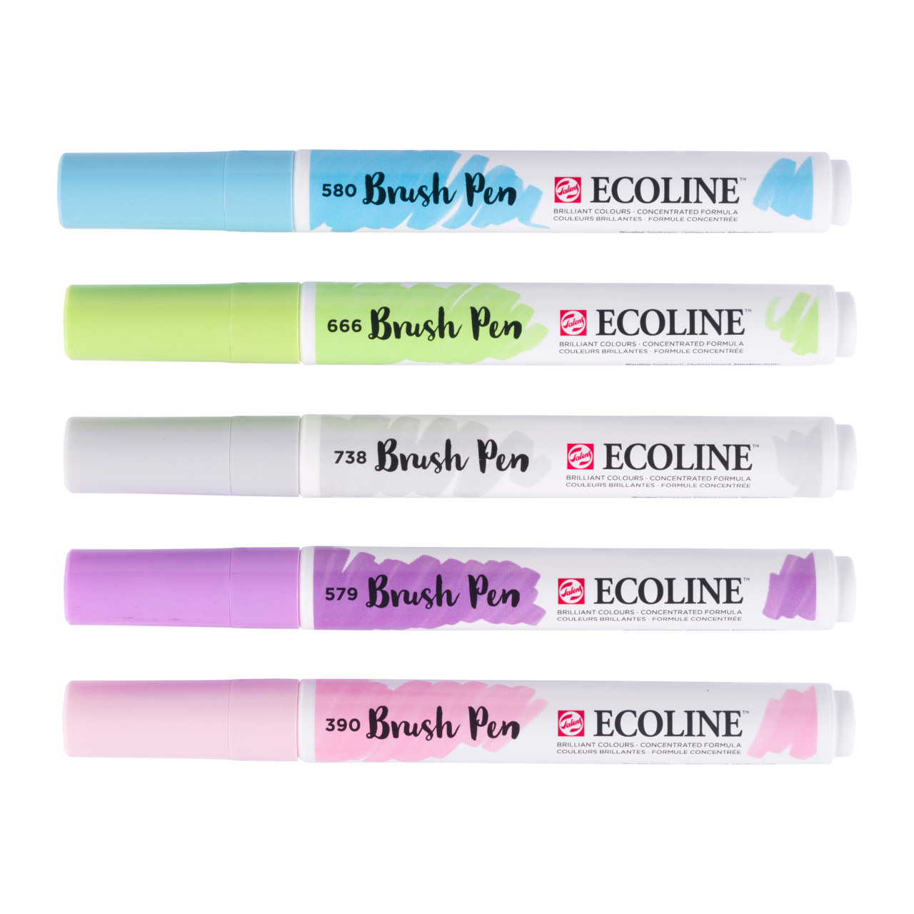ROYAL TALENS Ecoline set di pennarelli acquerellabili a pennello PASTEL - 5 pz